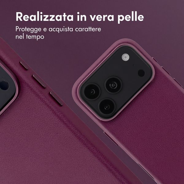 Accezz Cover in Pelle con MagSafe Apple iPhone 18 Pro Max / 17 Pro Max - Heath Purple