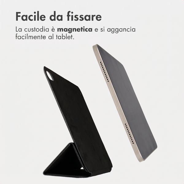 Accezz Cover a libro trifold in pelle Apple iPad Pro 13 (2025) M5 / (2024) M4 - Nero
