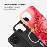 Selencia Cover posteriore Vivid con MagSafe Apple iPhone 15 - Rosy Marble