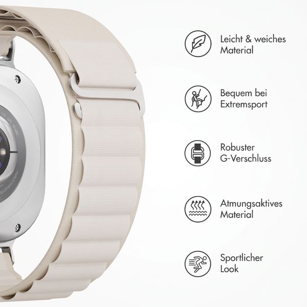 Accezz Cinturino in nylon Alpine Samsung Galaxy Watch Ultra 2 (2026) / Ultra (2024/2025) - Luce stellare