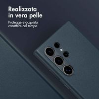 Accezz Cover in Pelle con MagSafe Samsung Galaxy S24 Ultra - Nightfall Blue