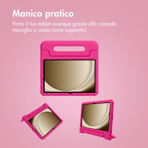 imoshion Cover Posteriore Kidsproof con Maniglia Samsung Galaxy Tab A11 Plus / A9 Plus - Rosa