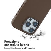 Accezz Cover in Pelle con MagSafe Apple iPhone 15 Pro - Marrone caffè