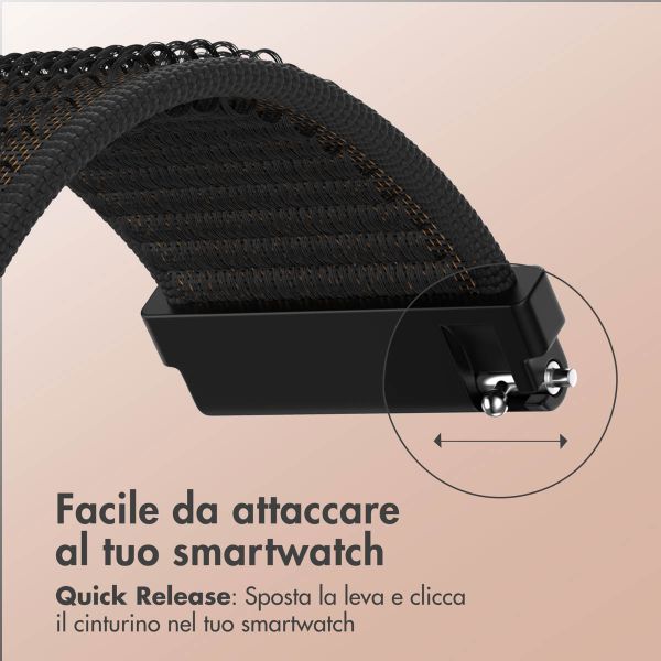 imoshion Cinturino in nylon  - Attacco universale 20 mm - Nero