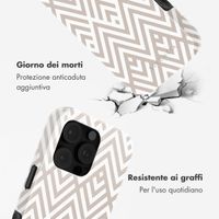 Selencia Cover posteriore Vivid con MagSafe Apple iPhone 16 Pro Max - Beige Zigzag