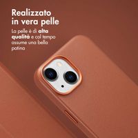 Accezz Cover in pelle 2 in 1 con MagSafe Apple iPhone 14 - Sienna Brown