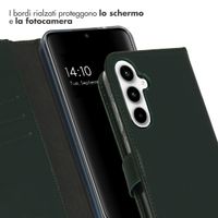 Selencia Cover a libro in vera pelle Samsung Galaxy A55 - Verde
