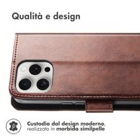 imoshion Cover a libro di Lusso Apple iPhone 13 Pro Max - Marrone scuro
