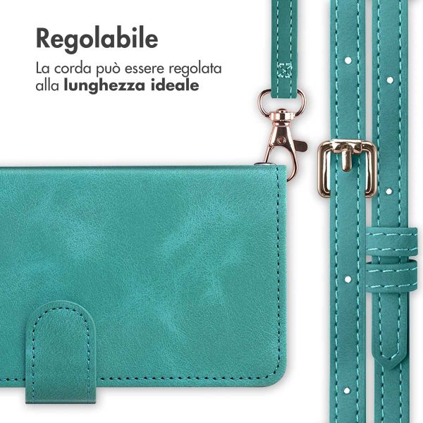 imoshion Cover a libro con Cordino Samsung Galaxy A35 - Turchese
