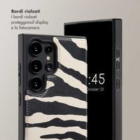 Selencia Cover per telefono Nova con cordino e portacarte Samsung Galaxy S24 Ultra - Zazzy Zebra