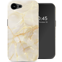 Selencia Cover posteriore Vivid con MagSafe Apple iPhone 17e / 16e - Golden Beige Marble