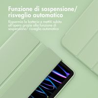 Accezz Cover a libro in silicone Smart Apple iPad Air 11 pollici (2026) M4 / (2025) M3 / (2024) M2 / Air 5 (2022) / Air 4 (2020) - Verde chiaro