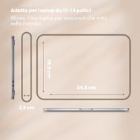 Selencia Cover per laptop in velluto a coste 13-14 pollici - Sleeve per laptop - Soft Blush
