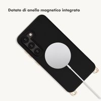 Selencia Cover posteriore Rivièra con MagSafe con ganci rimovibili Samsung Galaxy S23 - Velvet Black