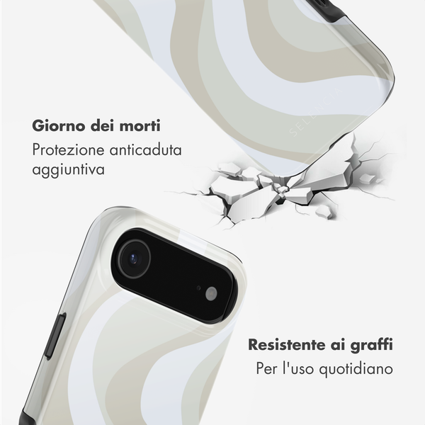 Selencia Cover posteriore Vivid con MagSafe Apple iPhone Air - Desert Waves Beige
