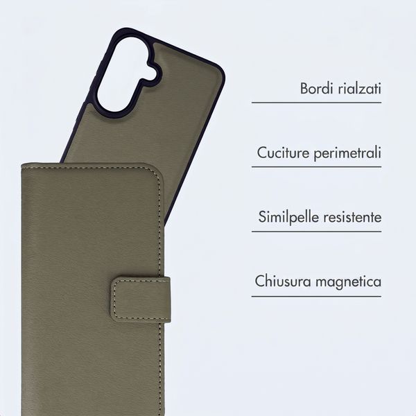 imoshion Cover a libro di lusso 2-in-1 rimovibile Samsung Galaxy A37 (5G) - Verde