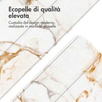 imoshion Cover Trifold Design Samsung Galaxy Tab A11 / A9 8.7 pollici - White Marble