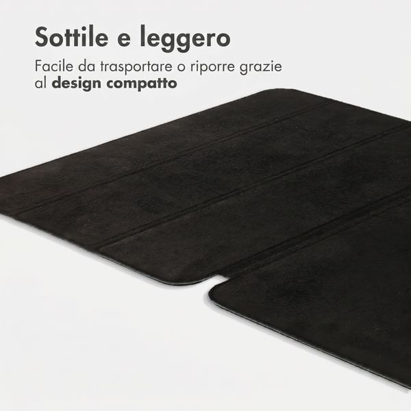 Accezz Cover a libro trifold in pelle Apple iPad 11 (2025) 11 pollici A16 / iPad 10 (2022) 10.9 pollici - Nero