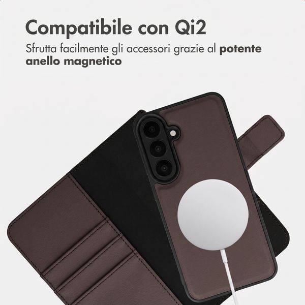 imoshion Cover a libro di lusso 2-in-1 rimovibile Samsung Galaxy S26 FE - Marrone