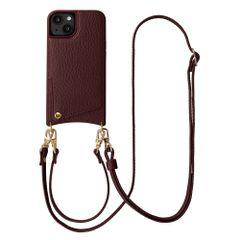 Selencia Cover per telefono Nova con cordino e portacarte Apple iPhone 14 / 13 - Bold Burgundy