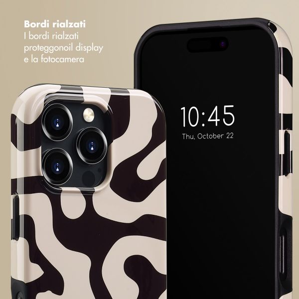 Selencia Cover posteriore Vivid con MagSafe Apple iPhone 16 Pro - Art Wave Black