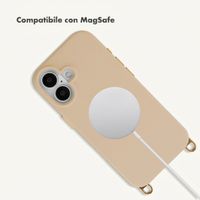Selencia Cover posteriore Rivièra con MagSafe con ganci rimovibili Apple iPhone 16 - Milky Latte