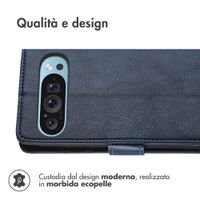 imoshion Cover a libro di Lusso Google Pixel 9 / 9 Pro - Blu scuro