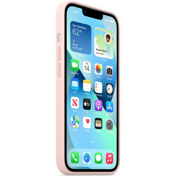Apple Cover Posteriore in Silicone con MagSafe Apple iPhone 13 - Chalk Pink
