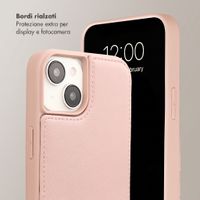 Selencia Cover per telefono Nova con cordino e portacarte Apple iPhone 15 - Dusty Rose