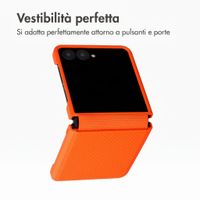 Accezz Cover Grid Samsung Galaxy Z Flip 8 - Arancio