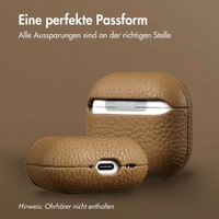 Accezz Cover in vera pelle  Apple Airpods 4 - Taupe
