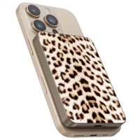 Selencia Vivid Powerbank 5.000 mAh - MagSafe e Qi - Desert Gold / Leopard
