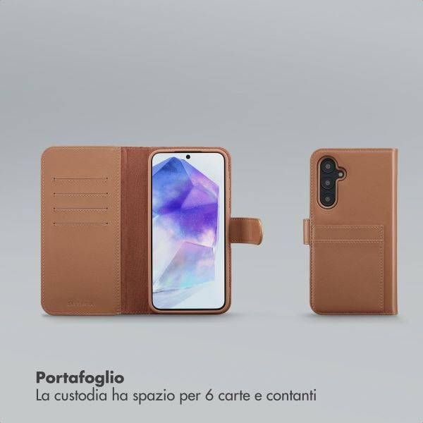 Selencia Libreria rimovibile Olyn con MagSafe Samsung Galaxy A55 - Marrone