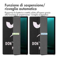 imoshion Cover Trifold Design Samsung Galaxy Tab S10 Plus / Tab S9 FE Plus / Tab S9 Plus - Don't touch