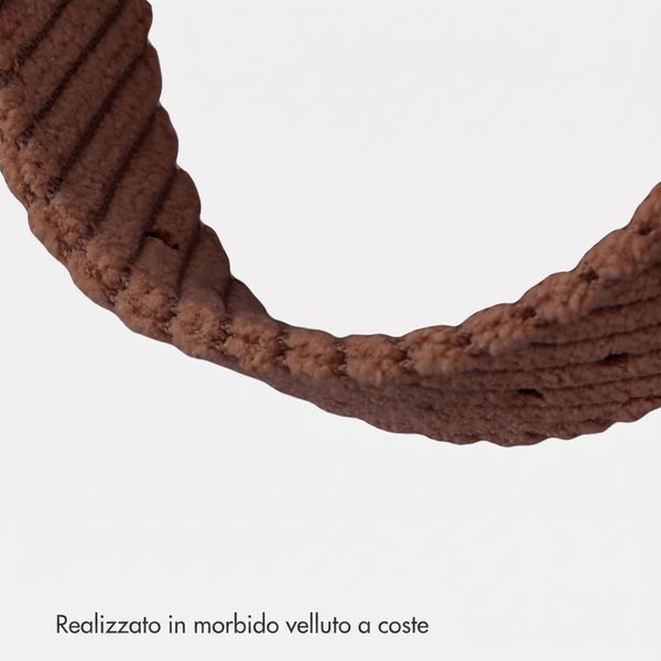 imoshion Cinturino in velluto a coste Apple Watch | 44/45/46/49 mm - Marrone
