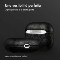 Accezz Cover in vera pelle  Apple Airpods 3 - Nero