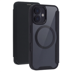 imoshion Bookcase trasparente con MagSafe Apple iPhone 16 - Nero