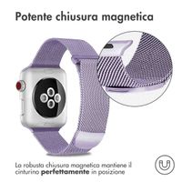 imoshion Cinturino milanese magnetico Apple Watch | 44/45/46/49 mm - Taglia M - Viola