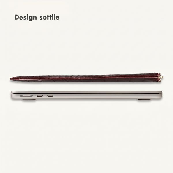 Selencia Cover per laptop Croco 13 pollici - Burgundy