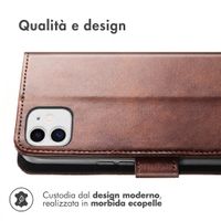 imoshion Cover a libro di Lusso Apple iPhone 11 - Marrone scuro