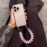 Selencia Cover trasparente con ganci + laccetto da polso Lova Apple iPhone 17 Pro Max - Cotton Candy