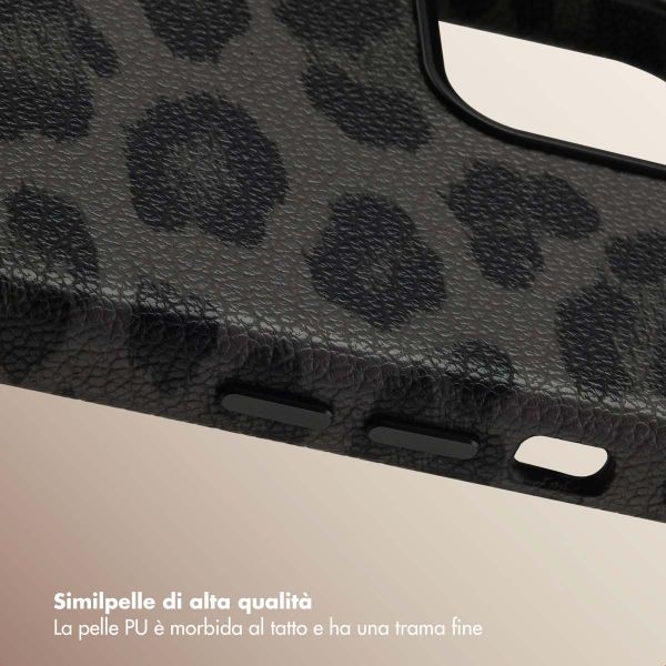 Selencia Cover Sabi Stampa pantera con MagSafe Apple iPhone 12 (Pro) - Midnight Black