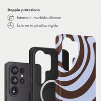 Selencia Cover posteriore Vivid con MagSafe Samsung Galaxy S26 Ultra - Dream Swirl Chocolate