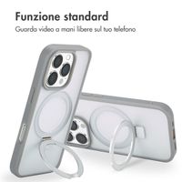 Accezz Cover con anello e supporto con MagSafe Apple iPhone 16 Pro - Grigio