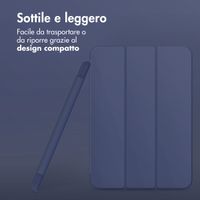 Accezz Cover a libro in silicone Smart Samsung Galaxy Tab A11 Plus / A9 Plus - Blu scuro