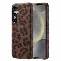 Selencia Cover Sabi Stampa pantera con MagSafe Samsung Galaxy S24 - Mocha Brown