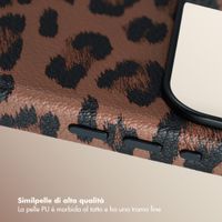 Selencia Cover Sabi Stampa pantera con MagSafe Apple iPhone 17 Pro Max - Mocha Brown