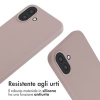 imoshion Cover in Silicone con Cordino Apple iPhone 16 Plus - Sand Pink