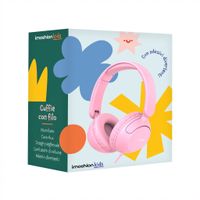 imoshion Cuffie per bambini con filo - cavo AUX - limitatore di decibel - Candy Pink