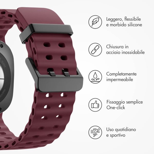 imoshion Cinturino Ocean in silicone Samsung Galaxy Watch Ultra (2024/2025) - Wine Red